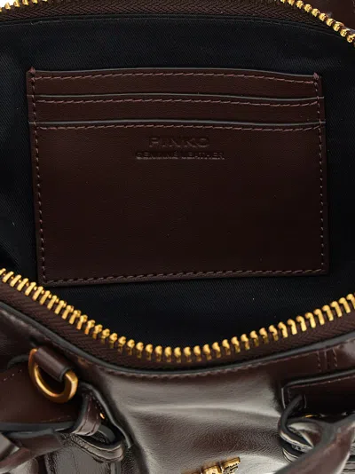 Pinko Escape Baguette Small Handbag In Burgundy