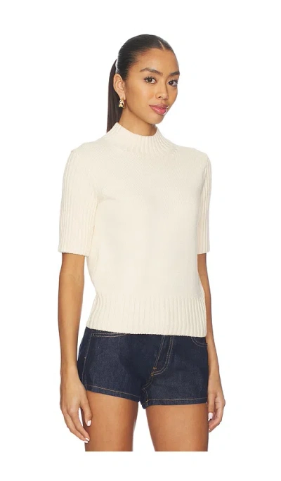 Lovers & Friends Katt Short Sleeve Sweater In White