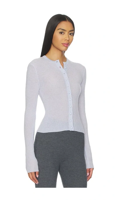 Citizen Of Humanity Tabitha Cropped Ribbed Wool And Cashmere-blend Cardigan In Blue