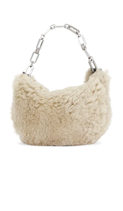 Allsaints Madea Mini Shearling Bag In Brown