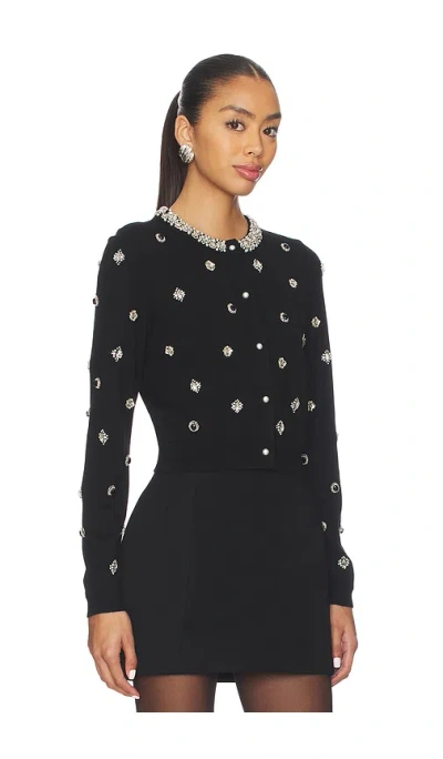 Alice And Olivia Alice + Olivia Dollie Wool Cardigan In Black