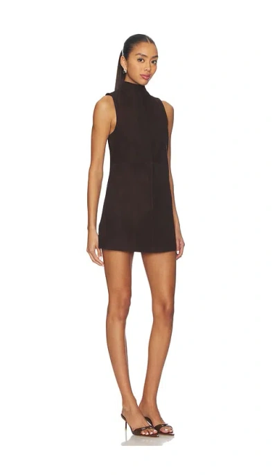 Ser.o.ya Carina Suede Dress In Brown