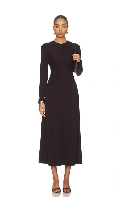 Vince Curved Seam Rouched Dress In Purple