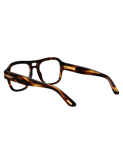 Tom Ford Eyewear Aviator Frame Glasses In Brown