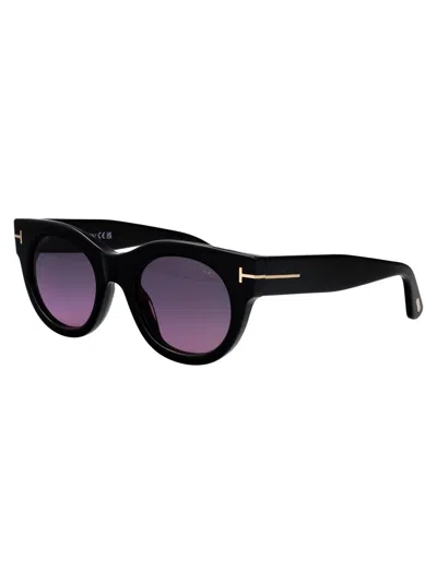 Tom Ford Round-frame Sunglasses In Multi