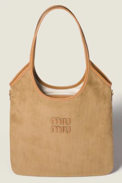 Miu Miu Borse Velluto Righe In Brown