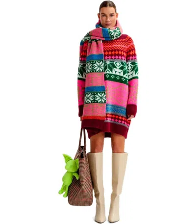 Essentiel Antwerp Icharpe Fuchsia Scarf In Pink