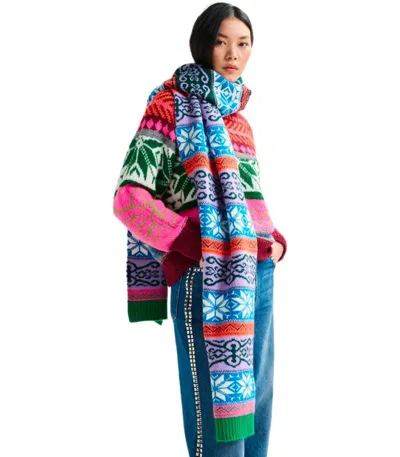 Essentiel Antwerp Icahrpe Lilac Scarf In Blue