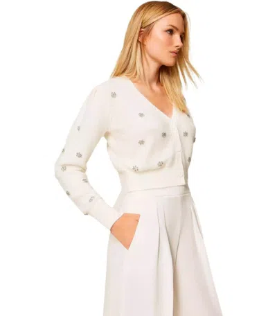 Twinset White Cropped Cardigan In White