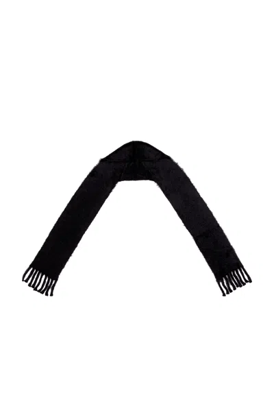Acne Studios Hooded Scarf In Black