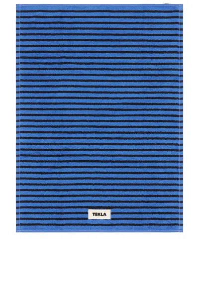 Tekla Sailor Stripe Bath Mats In Blue
