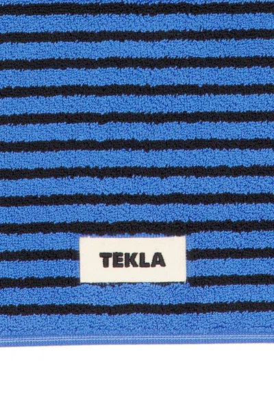 Tekla Sailor Stripe Bath Mats In Blue