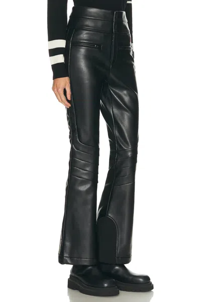 Perfect Moment Aurora Faux-leather High-rise Flared Ski Pants In Black
