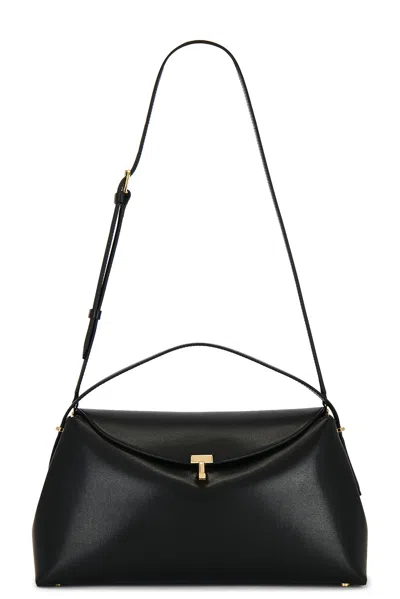 Totême T-lock Top Handle Bag In Black