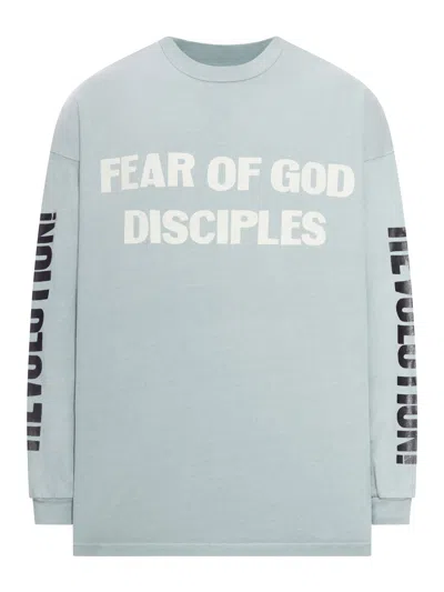 Fear Of God Relaxed Disciple Long Sleeve T-shirt In Blue