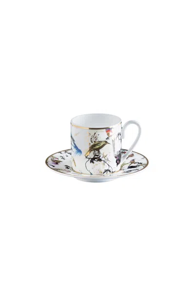 Roberto Cavalli Garden's Birds Coffee Cups Gift Set (2 Pieces) In Multi