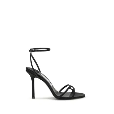 Jimmy Choo Women Leo 100 Sandals In Black
