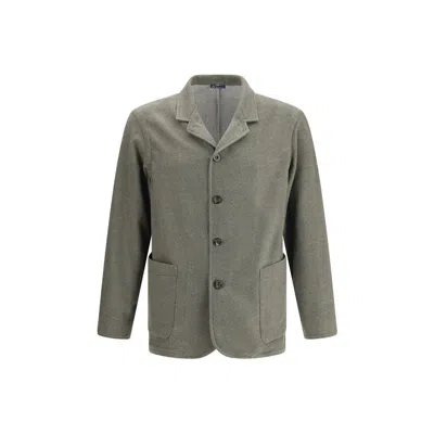 Finamore 1925 Overshirt Jacket Single-breasted In Green
