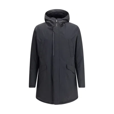 Herno Men Technical Fabric Parka In Black