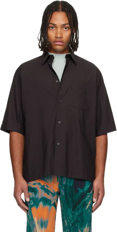 Issey Miyake Brown Streamline Shirt In Black