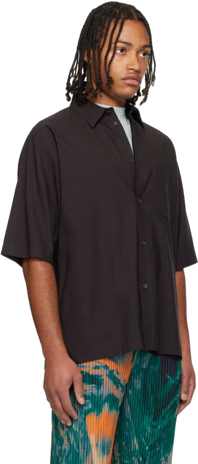 Issey Miyake Brown Streamline Shirt In Black