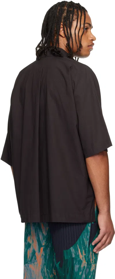 Issey Miyake Brown Streamline Shirt In Black
