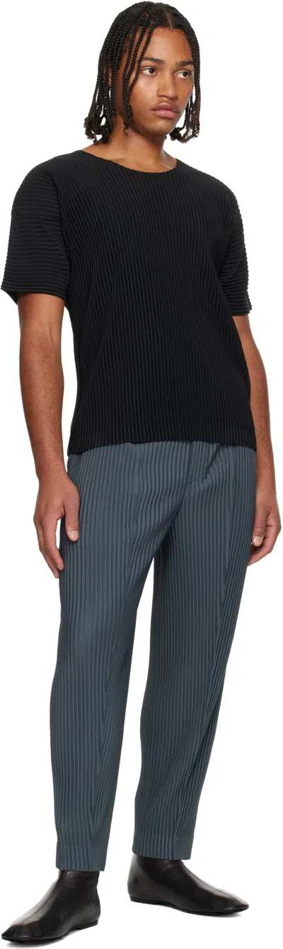 Issey Miyake Blue Compleat Trousers In Blue