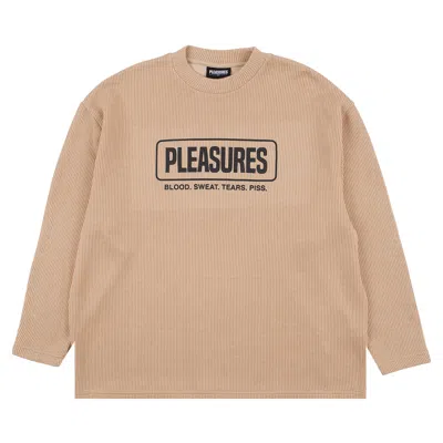 Pre-owned Pleasures Fresno Knit Long-sleeve 'tan' | Men's Size S In Brown