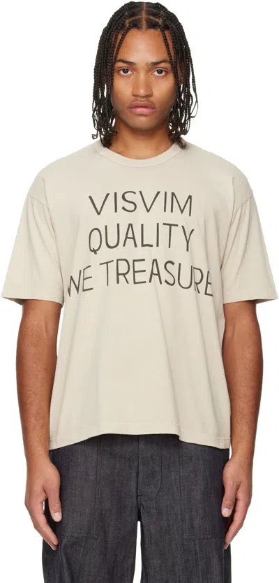 Visvim Beige Jumbo S/s Dmgd T-shirt In Gray