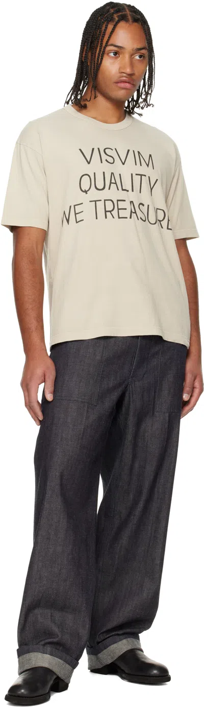 Visvim Beige Jumbo S/s Dmgd T-shirt In Gray