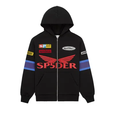 Pre-owned Sp5der Gt Zip Hoodie 'black' | Men's Size L