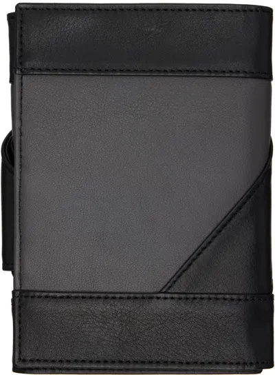 Kiko Kostadinov Black & Gray Orvos K Wallet In Burgundy