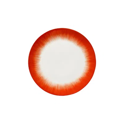 Pre-owned Ann Demeulemeester X Serax Plate 'white/red' | Men's Size Onesize