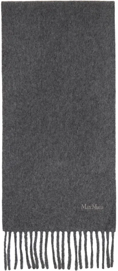 Max Mara Gray Scilli Scarf In Brown