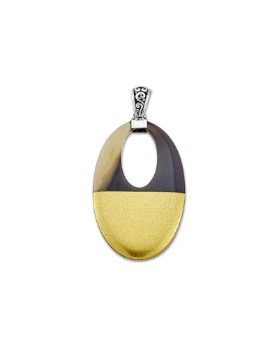 Samuel B. Ss Open Oval Black And Yellow Pendant