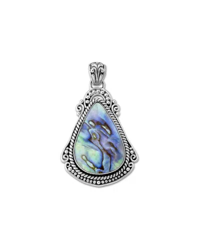 Samuel B. Sterling Silver And Abalone Pear Pendant In Metallic