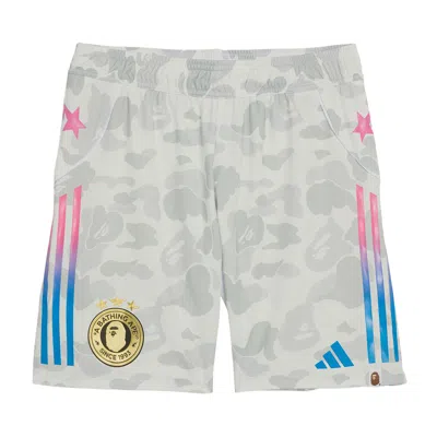 Pre-owned Adidas Originals Adidas X Bape Football Shorts 'white' | Men's Size S