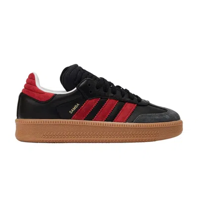 Pre-owned Adidas Originals Adidas Samba Xlg K 'core Black Scarlet' | Kid's Size 5.5