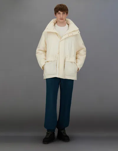 Herno Laminar Parka In Crinkle Metallic In White