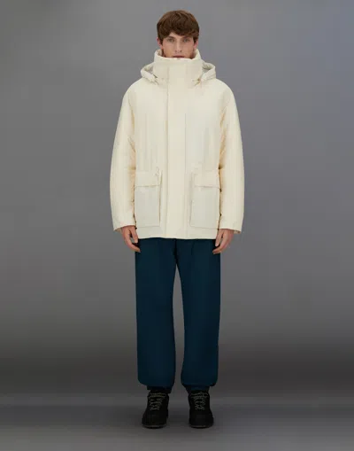 Herno Laminar Parka In Crinkle Metallic In White