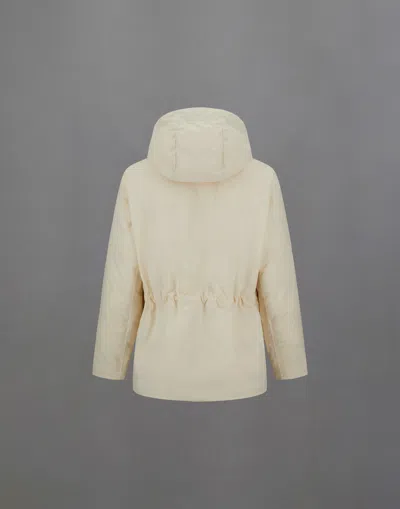 Herno Laminar Parka In Crinkle Metallic In White