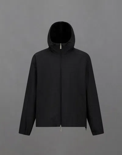 Herno Laminar Jacket In Wool Touch In Black