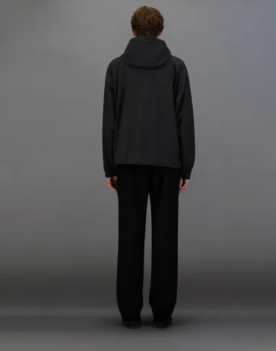 Herno Laminar Jacket In Wool Touch In Black