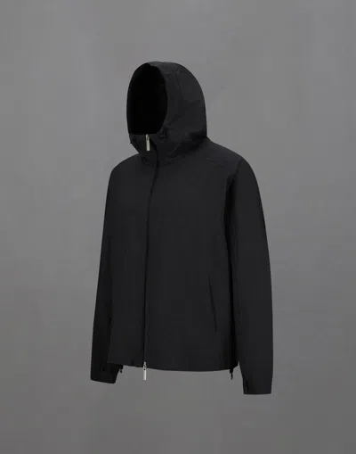 Herno Laminar Jacket In Wool Touch In Black