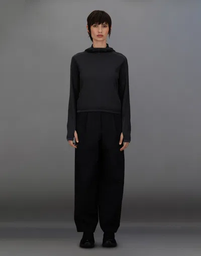 Herno Laminar Sweatshirt In Waffle Jersey In Black