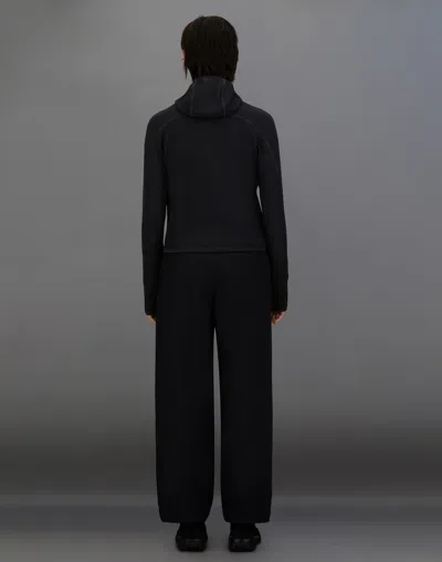 Herno Laminar Sweatshirt In Waffle Jersey In Black