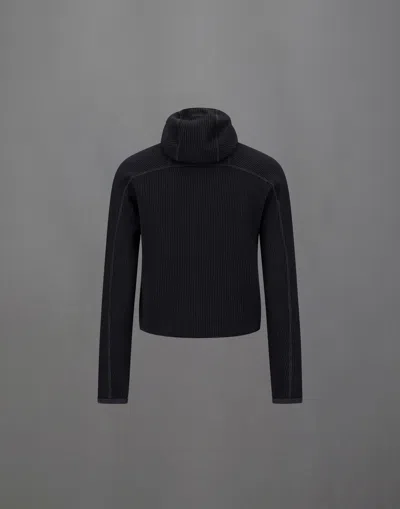 Herno Laminar Sweatshirt In Waffle Jersey In Black