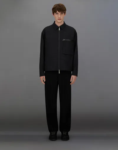 Herno Laminar Shacket In Comfort Tech In Black