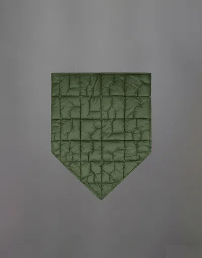 Herno Laminar Scarf In Quilted Ripstop In Green