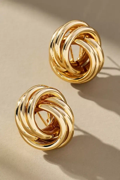 By Anthropologie Double Knot Post Earrings In Gold